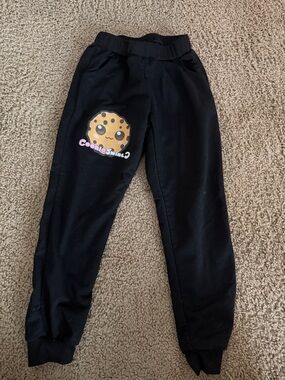 Black Cookie Graphic Jogger Pants - Kids